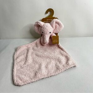 Levi And Emmie Elephant Pink Security Baby Blanket Feather Knit Lovey Cozy Plush